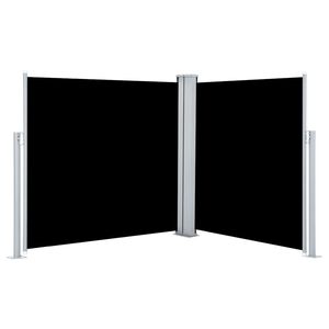 vidaXL Retractable Side Awning Black 100x600 cm