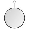 vidaXL Hanging Mirror with Hook Black 30 cm
