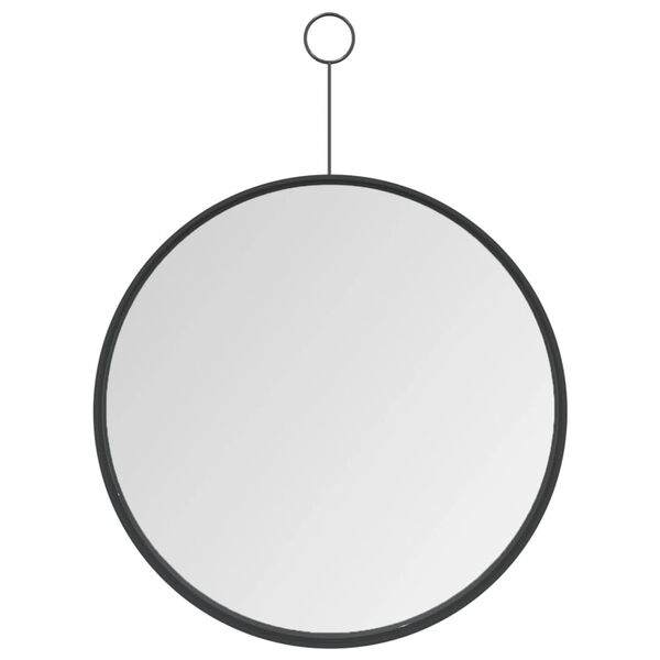 vidaXL Hanging Mirror with Hook Black 30 cm