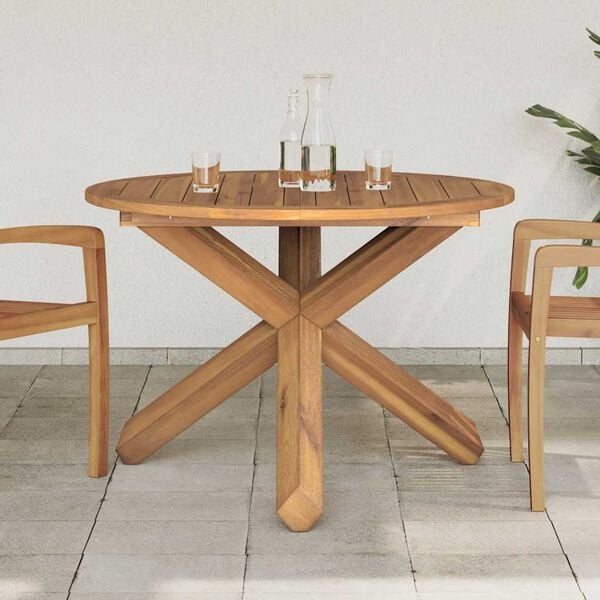 vidaXL Garden Table &Oslash;109x74 cm Solid Wood Teak