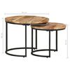 vidaXL Nesting Tables 2 pcs Rough Mango Wood