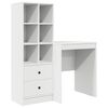 vidaXL Desk with Drawer with Shelf with Storage 2 pcs White