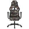 vidaXL Gaming Chair with Footrest Camouflage and Black Fabric