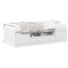 vidaXL Daybed with Drawers without Mattress White 90x190 cm Single