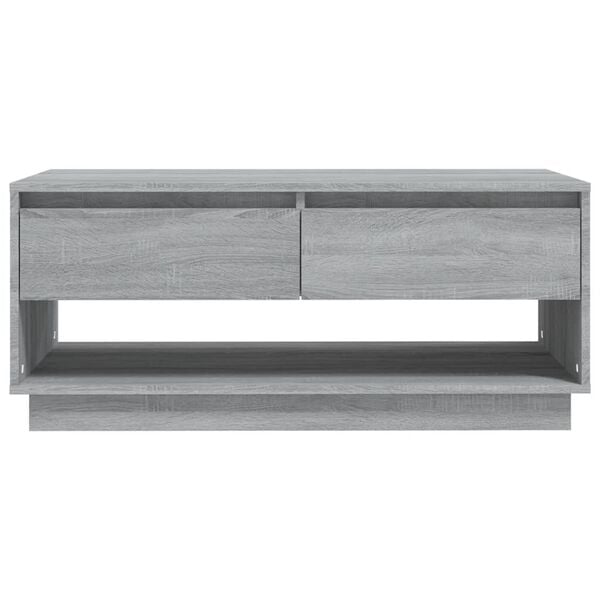 vidaXL Coffee Table Grey Sonoma 102.5x55x44 cm Engineered Wood