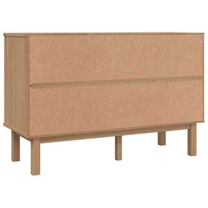 vidaXL Drawer Cabinet"OTTA" Brown&Grey 111x43x73,5 cm Solid Wood Pine