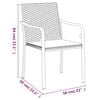 vidaXL 5 Piece Garden Dining Set with Cushions Poly Rattan and Steel