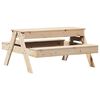 vidaXL Picnic Table with Sandpit for Kids Solid Wood Pine
