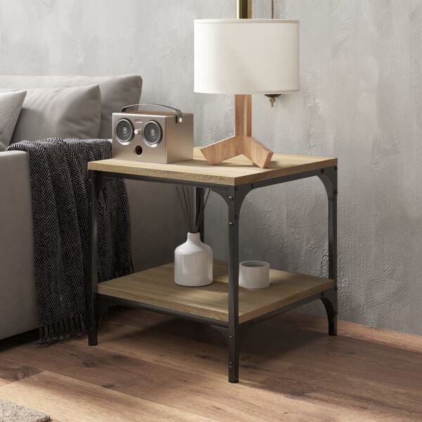 vidaXL Coffee Table Sonoma Oak 50x50x40 cm Engineered Wood