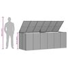 vidaXL Garden Cushion Box PE Rattan 291x100.5x104 cm Grey