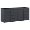 vidaXL Wheelie Bin Storage for 4 Bins Anthracite 272 x 77.5 x 121.5 cm