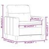 vidaXL Sofa Chair Dark Grey 60 cm Fabric