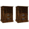 vidaXL Bedside Cabinets 2 pcs Smoked Oak 43x36x60 cm