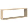 vidaXL Wall Cube Shelf 6 pcs White&Sonoma Oak 80x15x26.5cm Engineered Wood