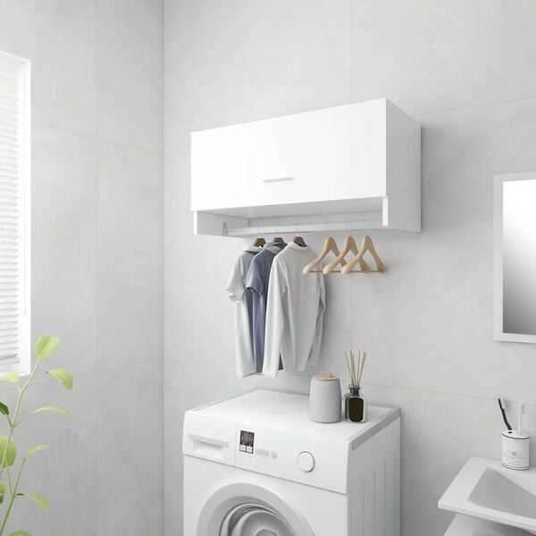 vidaXL Wardrobe White 70x32.5x35 cm Engineered Wood