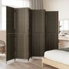vidaXL Room Divider 6 Panels Grey Poly Rattan
