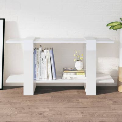 vidaXL Book Cabinet High Gloss White 100x30x51 cm Engineered Wood