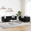 vidaXL Sofa Set Artificial Leather 3-Seater and 2-Seater Black