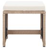 vidaXL 17 Piece Outdoor Dining Set with Cushions Poly Rattan Beige