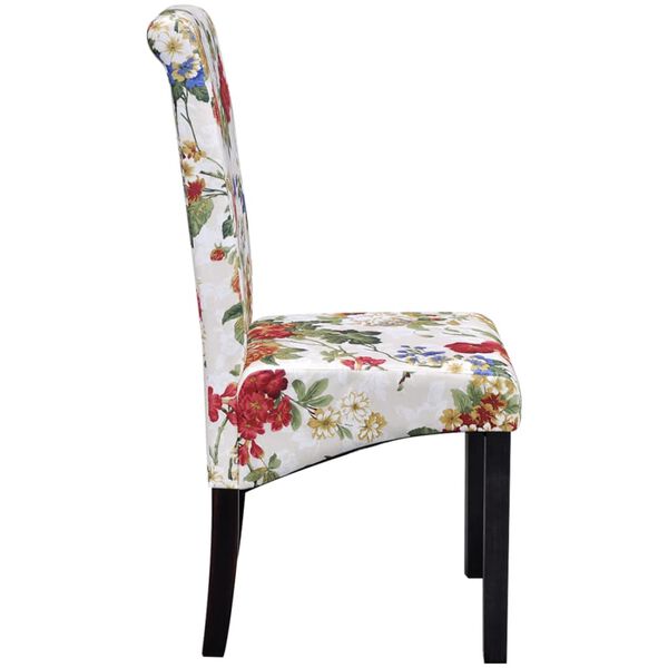 vidaXL Dining Chairs 4 pcs Multicolour Fabric