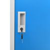 vidaXL Locker Cabinet Light Grey and Blue 90x45x92.5 cm Steel
