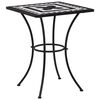 vidaXL Table | Black and white | Powder-coated iron, ceramic | 60 cm | Durable