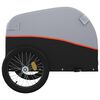 vidaXL Bike Trailer Black and Orange 45 kg Iron