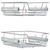vidaXL Pull-Out Wire Baskets 2 pcs Silver 45 cm