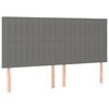 vidaXL Headboard Dark Grey 160x5x118/128 cm Fabric