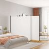 vidaXL 3-Panel Room Divider White 525x180 cm Fabric
