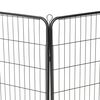 vidaXL Dog Playpen 8 Panels Steel 80x100 cm Black