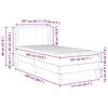vidaXL Bed Frame with Mattress Dark Grey 107 x 203 cm Velvet