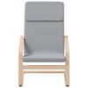vidaXL Relaxing Chair with Footstool Light Grey Fabric