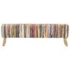 vidaXL Bench 160 cm Multicolour Chindi Fabric