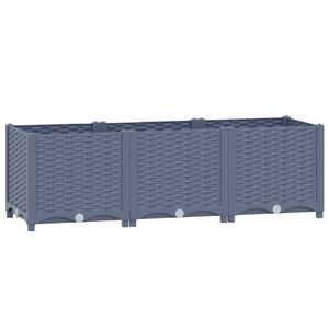 vidaXL Raised Bed 120x40x38 cm Polypropylene
