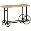 vidaXL Console Table 112x36x76 cm Solid Wood Mango and Iron