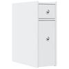 vidaXL Narrow Bathroom Cupboard with Wheels White Engineered Wood