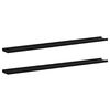 vidaXL Wall Shelves 2 pcs Black 115x9x3 cm