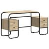vidaXL Desk with Storage Sonoma Oak 145 x 50 x 75 cm