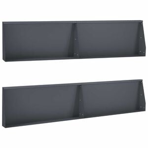 vidaXL Retaining Wall 4 pcs 100 x 12 x 30 cm Steel Anthracite