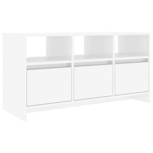 vidaXL TV Cabinet High Gloss White 102x37.5x52.5 cm Engineered Wood