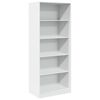 vidaXL Wardrobe White 80x50x200 cm Engineered Wood