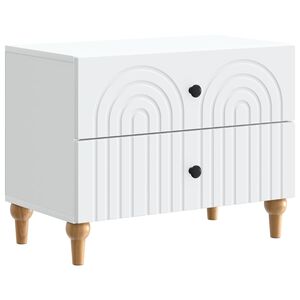 vidaXL Bedside Cabinet White 62 x 34.5 x 48 cm Engineered Wood