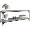 vidaXL TV Cabinet Grey Sonoma 100x33x41 cm Engineered Wood and Steel