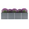 vidaXL Garden Raised Bed Galvanised Steel 320x80x77 cm Grey