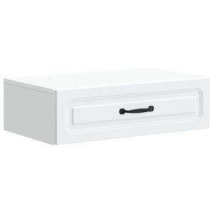 vidaXL Wall-Mounted Side Table White 59 x 34.5 x 17 cm Engineered Wood