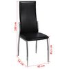 vidaXL Dining Chairs 4 pcs Black Faux Leather