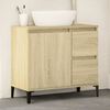 vidaXL Bathroom Cabinet Sonoma Oak 65x33x60 cm Engineered Wood