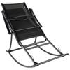 vidaXL Garden Rocking Chair Steel and Textilene Black