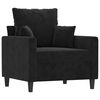 vidaXL 4 Piece Sofa Set with Cushions Black Velvet